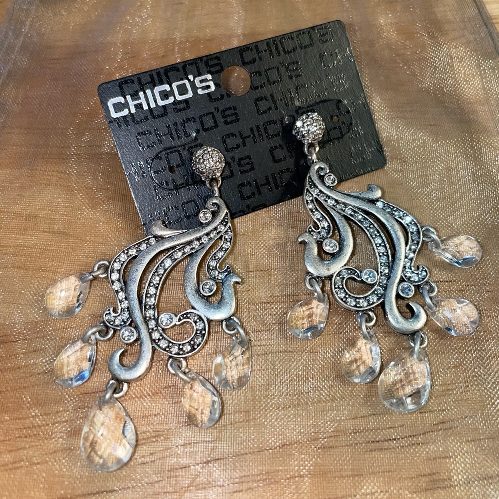 Chico’s elegant chandelier earrings
